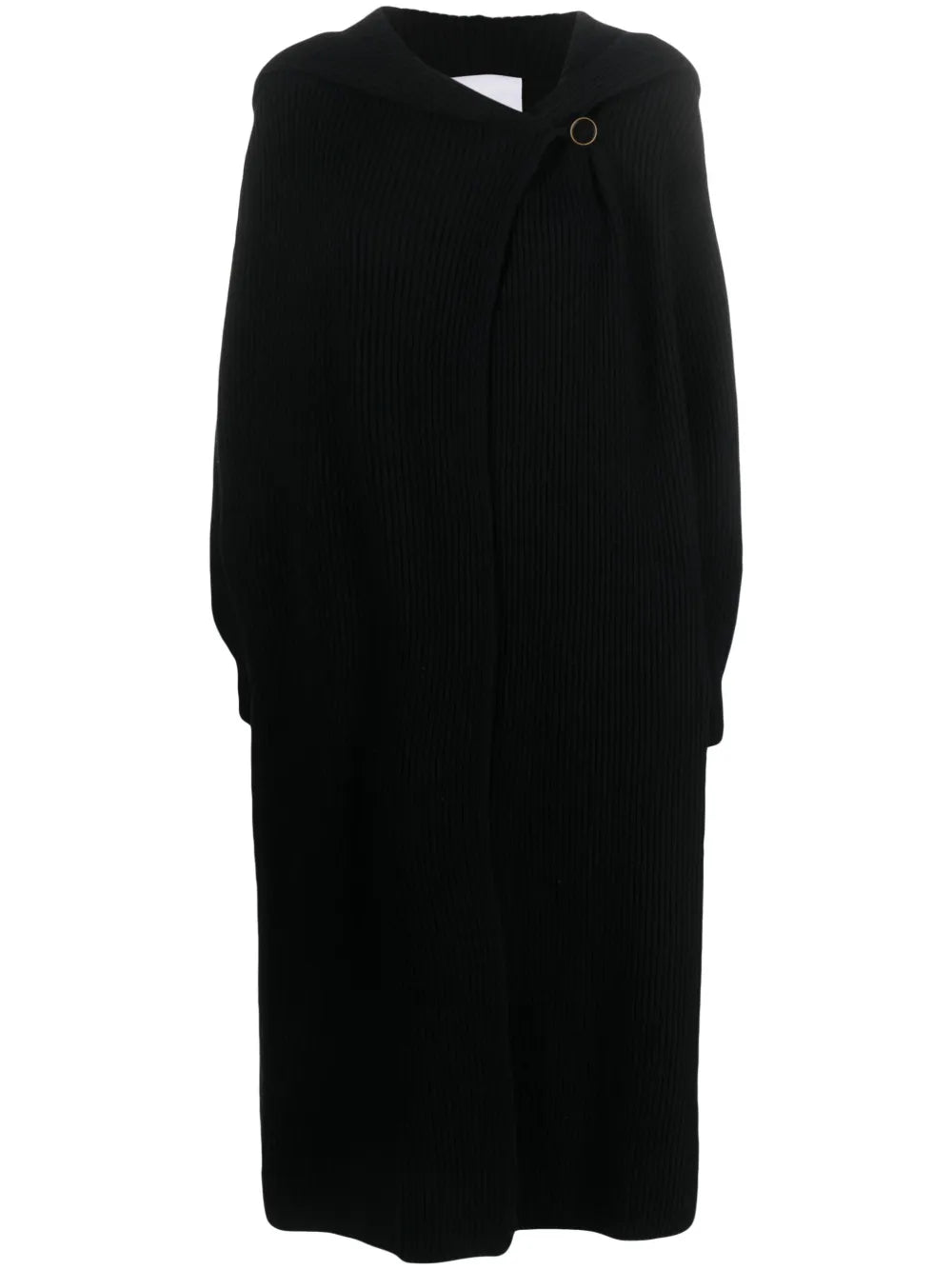 Ribbed-Knit Long Cardigan