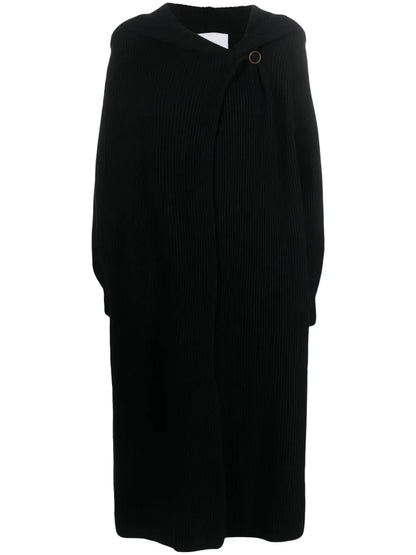 Ribbed-Knit Long Cardigan