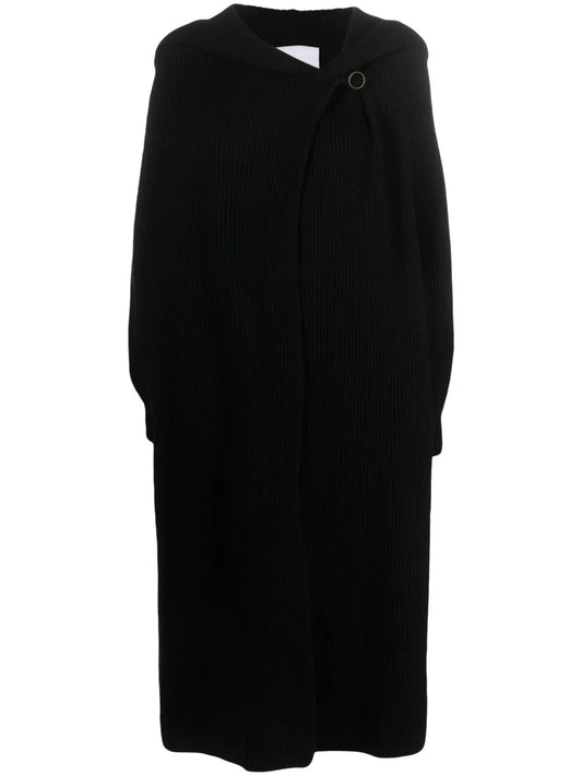 Ribbed-Knit Long Cardigan