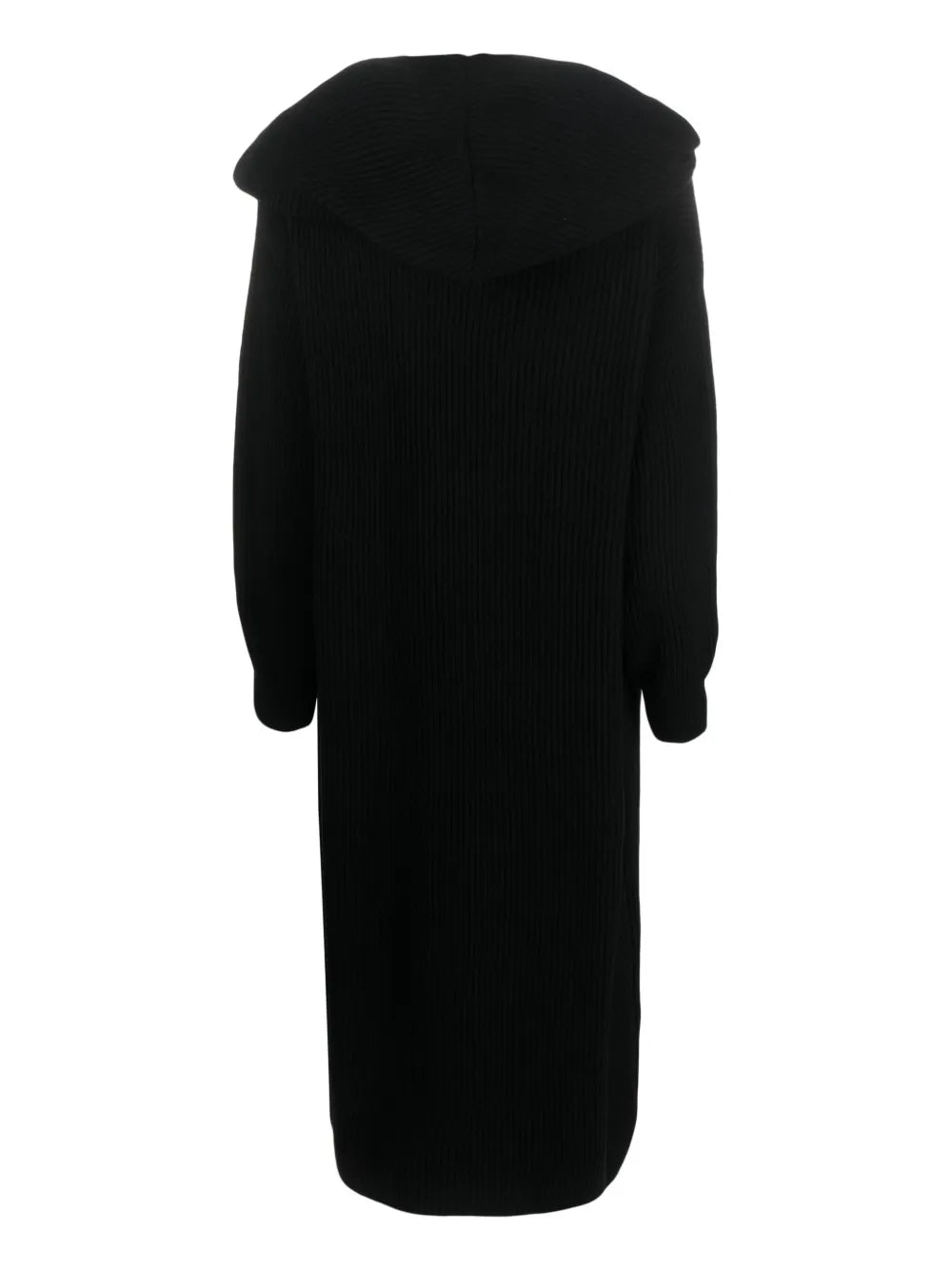 Ribbed-Knit Long Cardigan