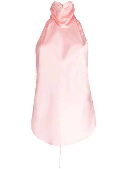 Halterneck Satin Top