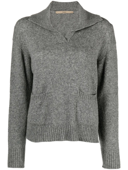 V-Neck Fine-Knit Jumper