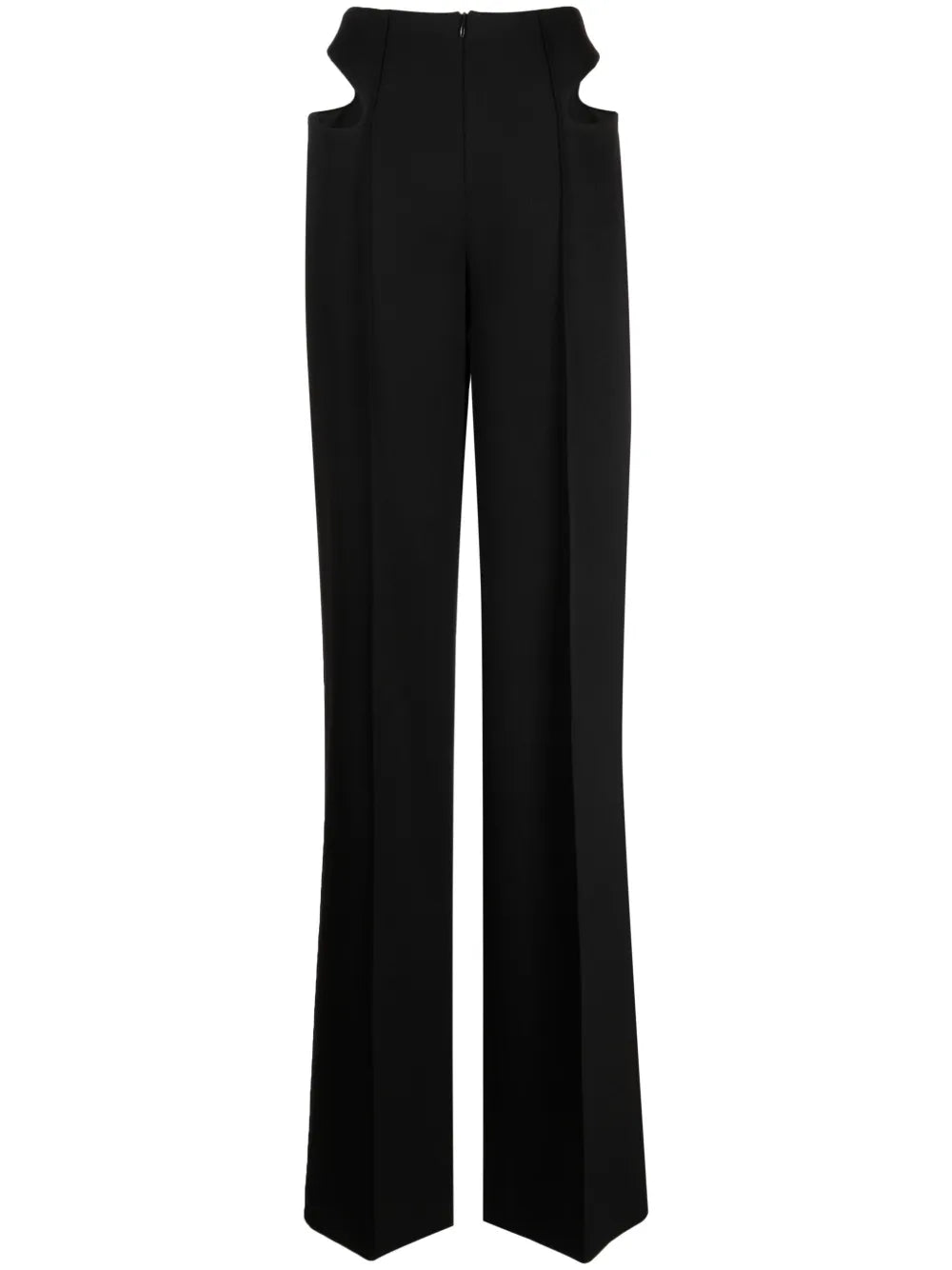 Cut Out-Detail Straight-Leg Trousers