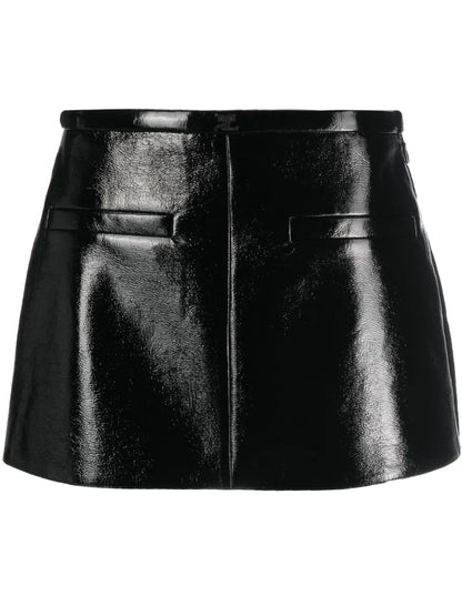 High-Shine Mini Skirt