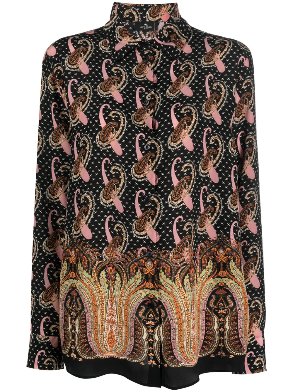 Paisley-Print Silk Shirt