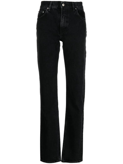 Logo-Patch Straight-Leg Jeans