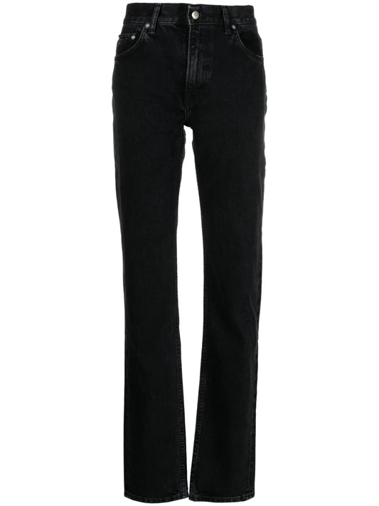 Logo-Patch Straight-Leg Jeans