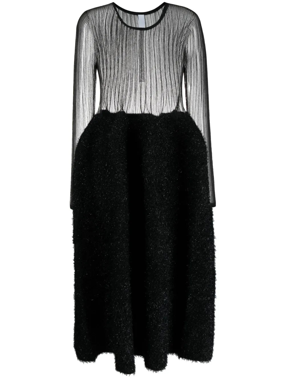 Semi-Sheer Midi Dress
