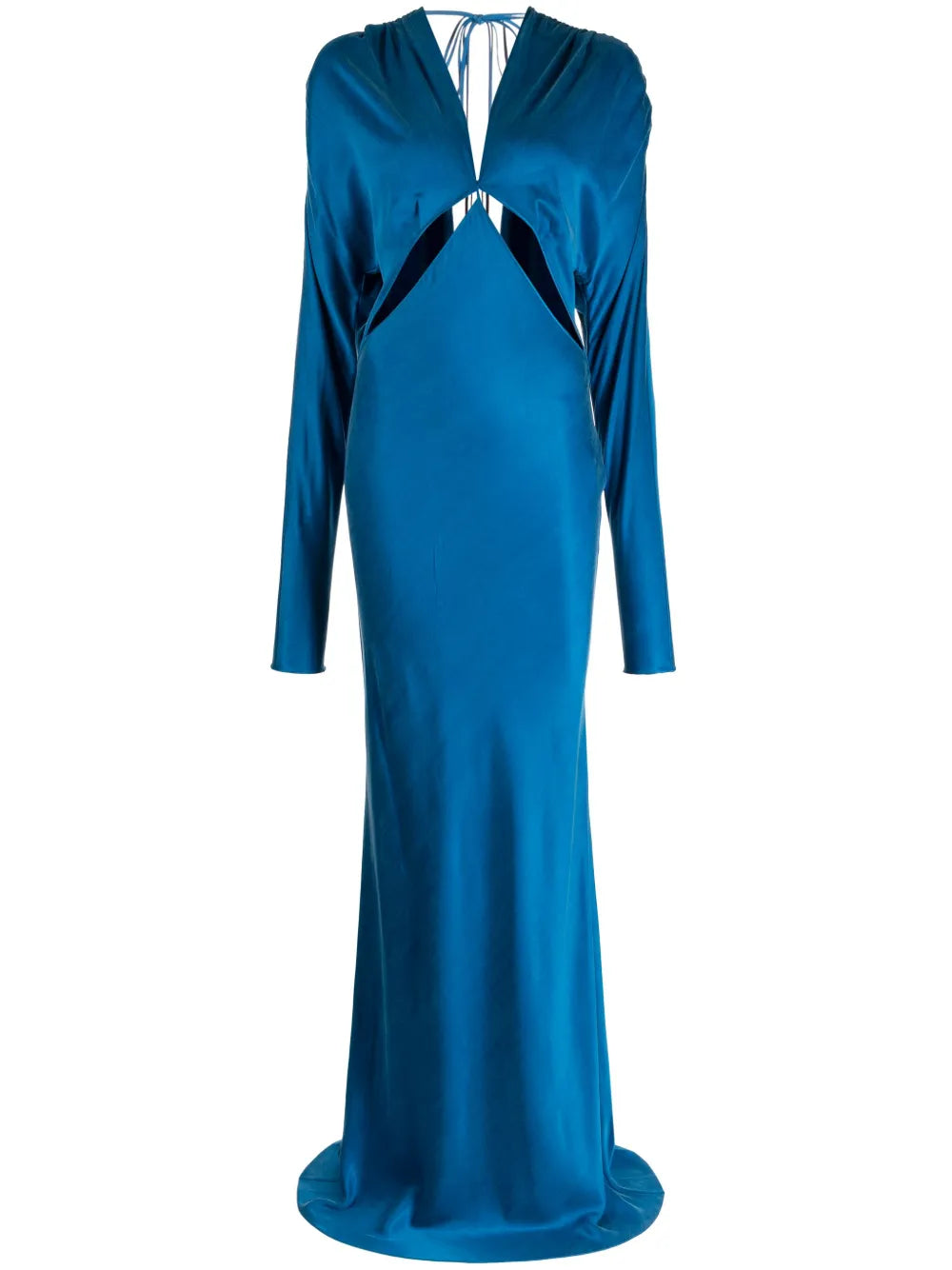 Cut Out-Detail Satin Maxi Dress