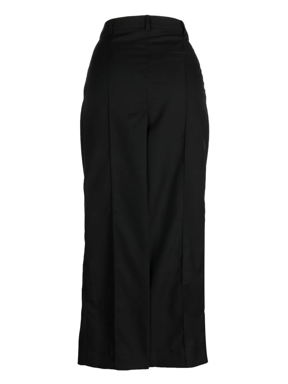 Pleat-Detail Wool Maxi Skirt