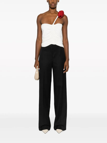 Silk Wide-Leg Trousers