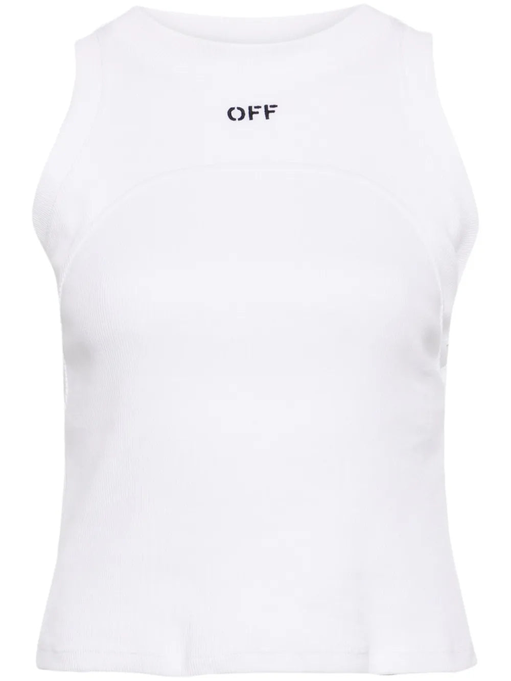 Embroidered-Logo Ribbed Tank Top
