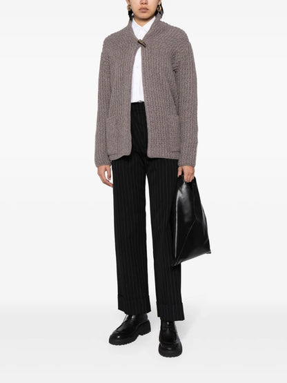 Chunky-Knit Virgin Wool Cardigan