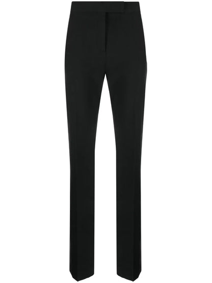 Straight-Leg Silk-Blend Trousers