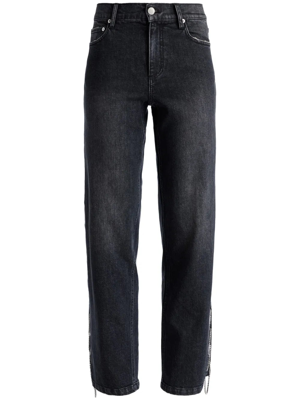 Gayle Crystal-Embellisjed Straight-Leg Jeans