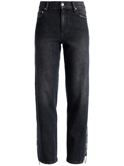 Gayle Crystal-Embellisjed Straight-Leg Jeans