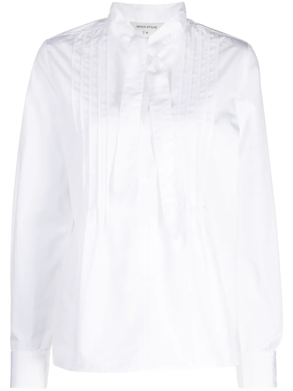 Pussy-Bow Cotton Shirt