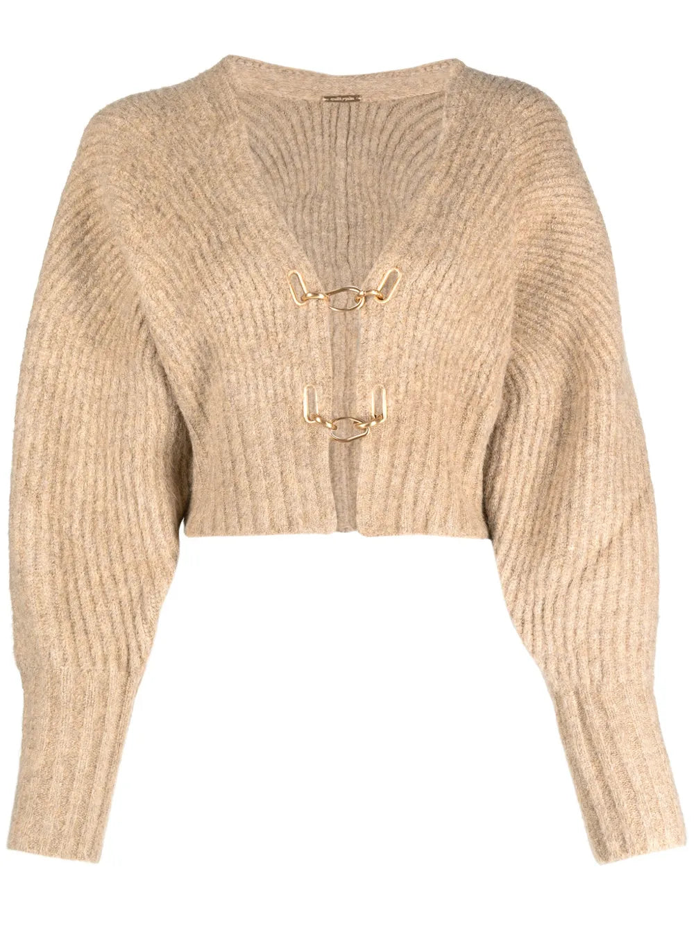 Casella Ribbed-Knit Cropped Cardigan