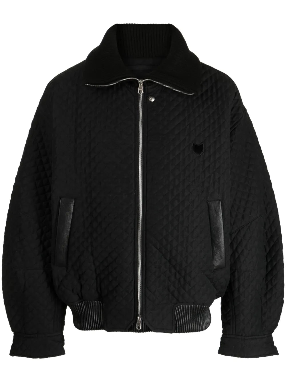 Quilted Zip-Up Bomber Jacket