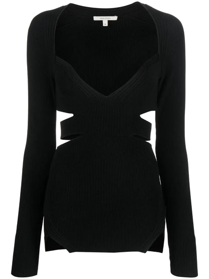 Cut-Out Knitted Top