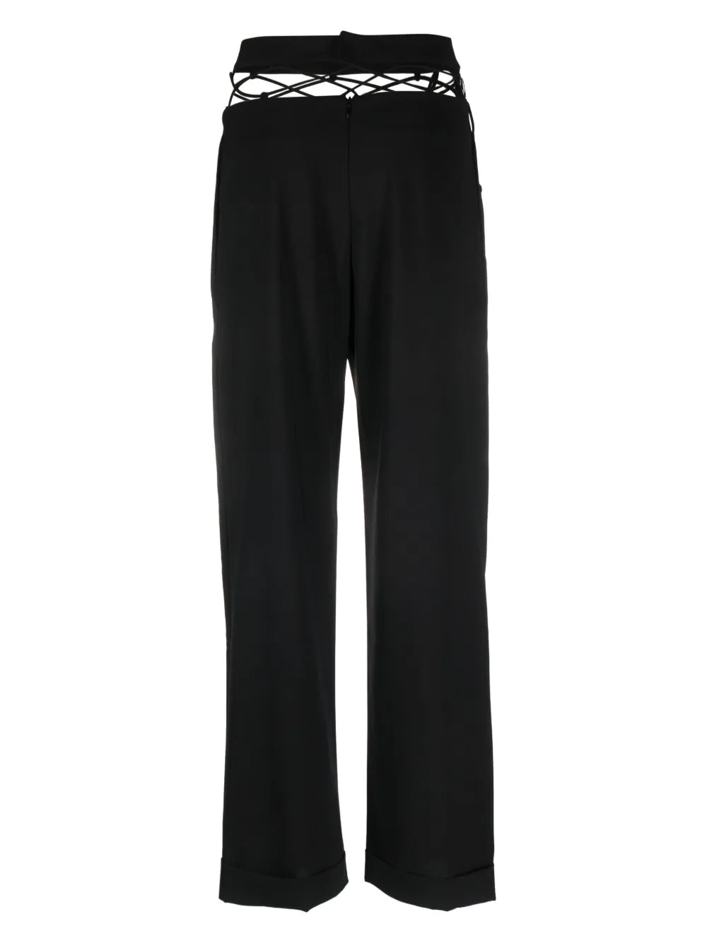 Cut-Out Wool Trousers