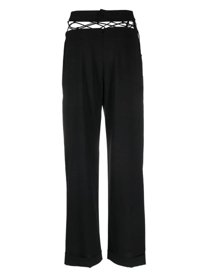 Cut-Out Wool Trousers