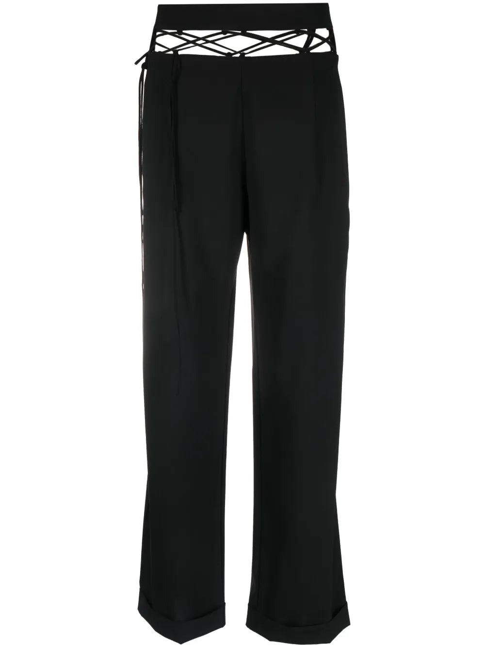 Cut-Out Wool Trousers
