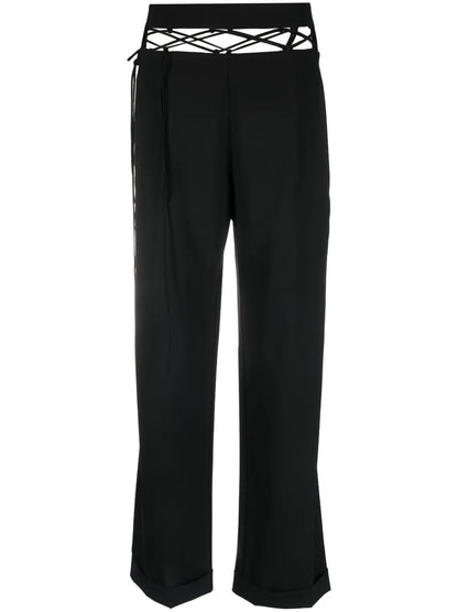 Cut-Out Wool Trousers