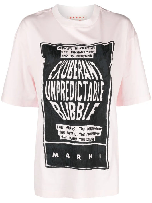 Slogan-Print Cotton T-Shirt