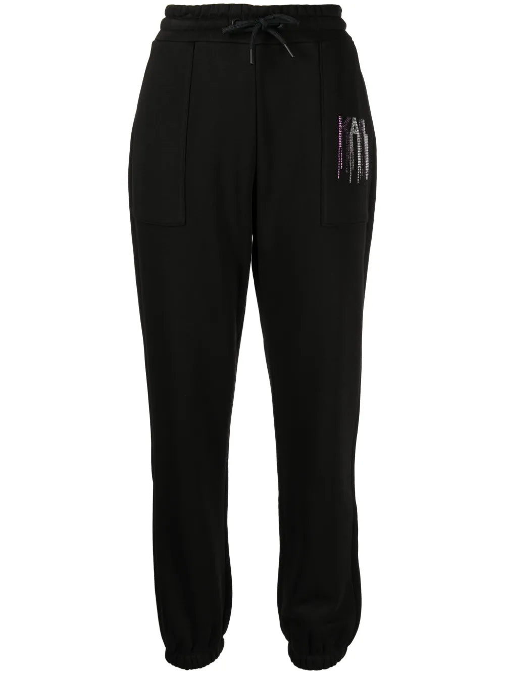 Rhinestone Logo-Embellished Track Pants