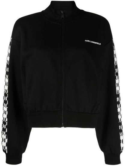 Monogram-Print Zip-Up Track Jacket