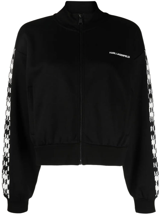 Monogram-Print Zip-Up Track Jacket