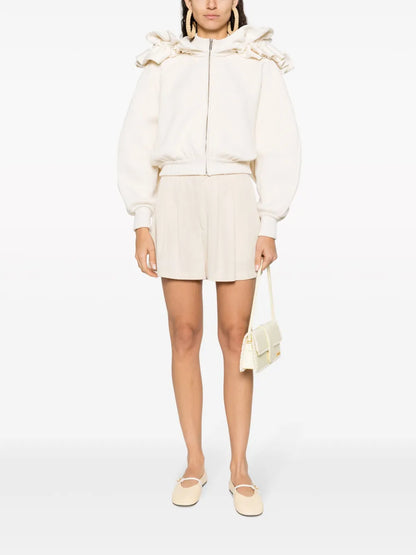 La Maille Crinoline Ruffled Hoodie