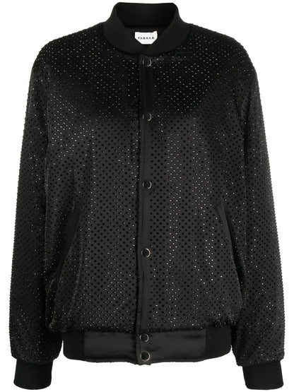 Crystal-Embellished Bomber Jacket