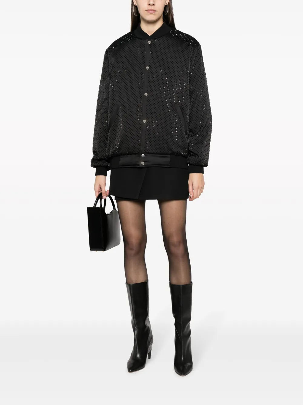 Crystal-Embellished Bomber Jacket