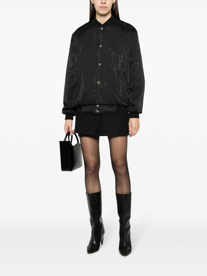 Crystal-Embellished Bomber Jacket