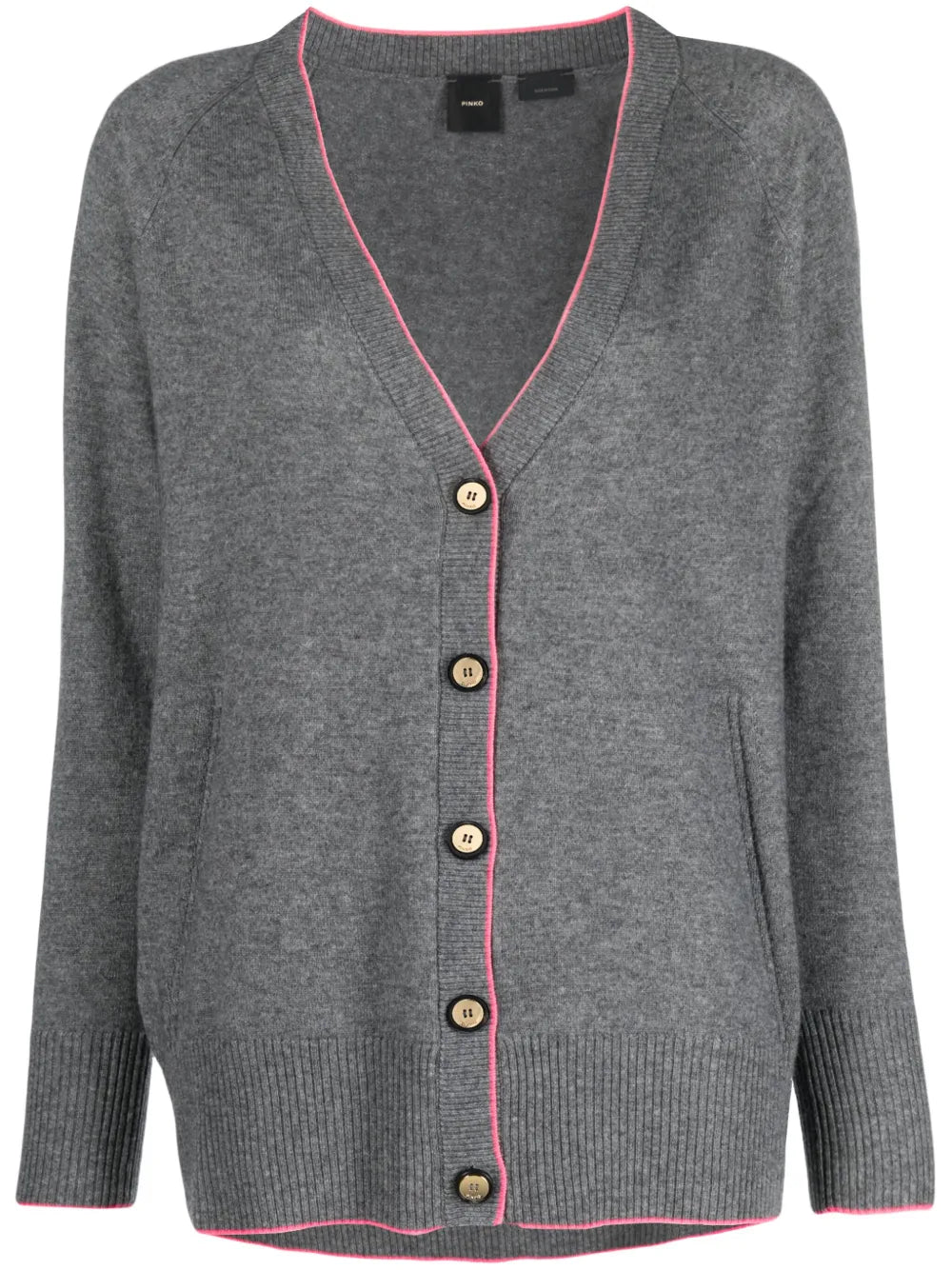 V-Neck Wool-Cashmere Cardigan