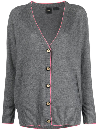 V-Neck Wool-Cashmere Cardigan