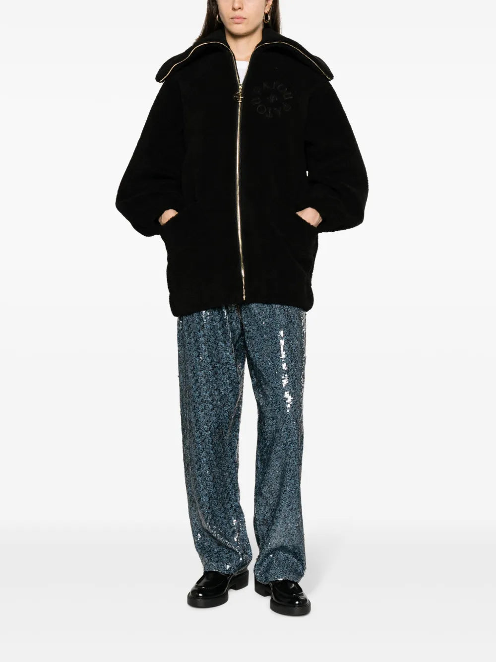 Logo-Embroidered Fleece Jacket