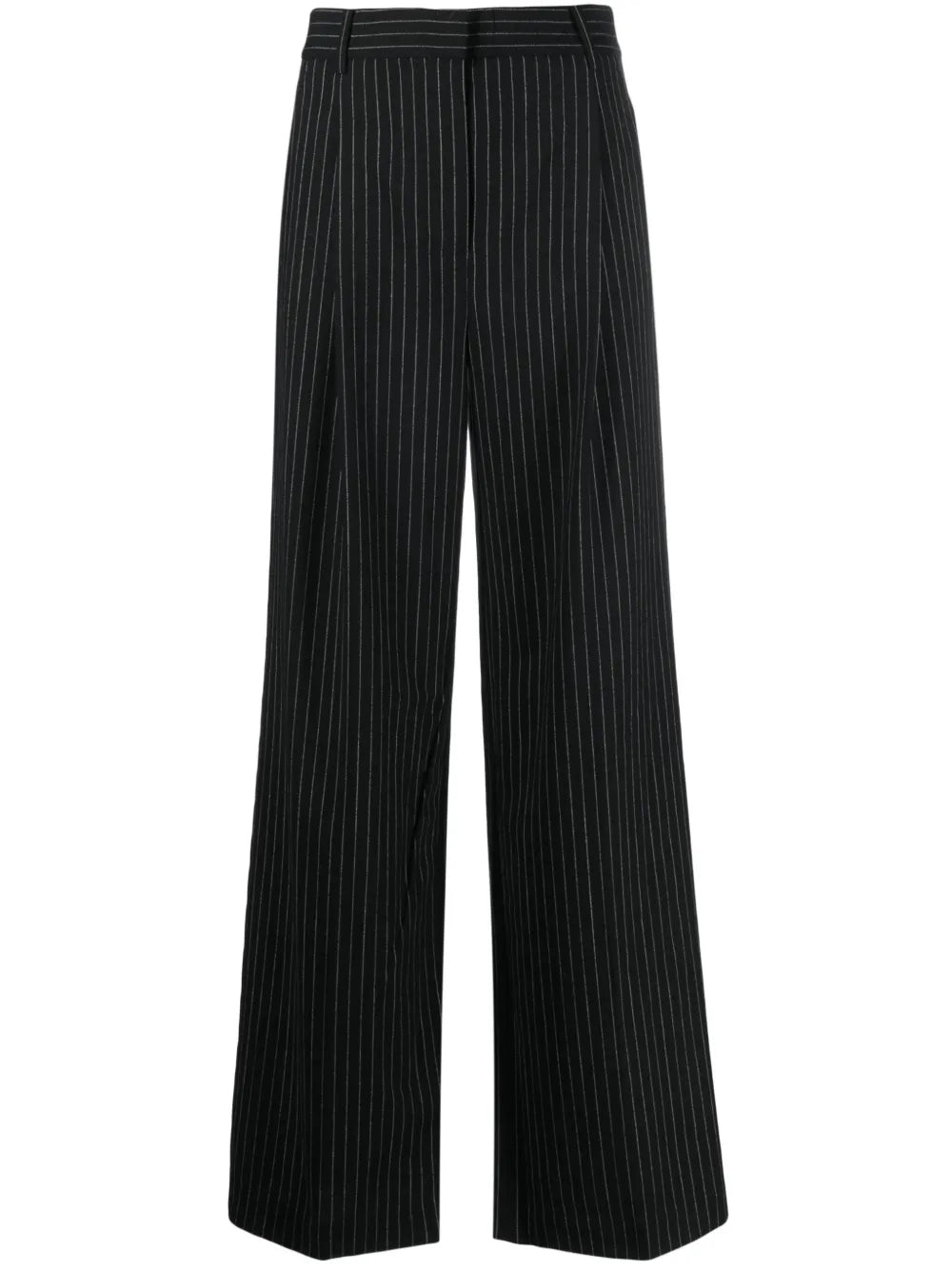 Pinstripe-Pattern Palazzo Pants