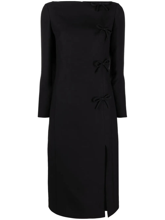 Bow-Detail Midi Dress