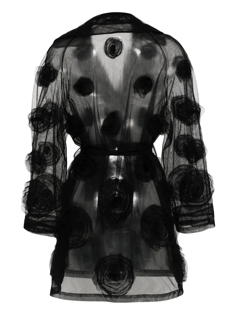 Tulle Floral-Appliqué Blazer