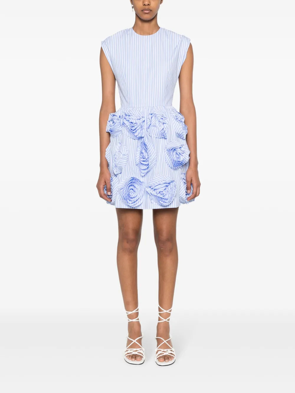 Floral-Motif Cut-Out Minidress