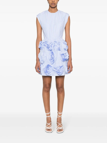 Floral-Motif Cut-Out Minidress