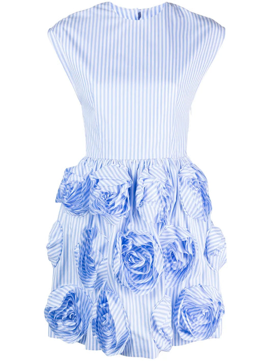 Floral-Motif Cut-Out Minidress