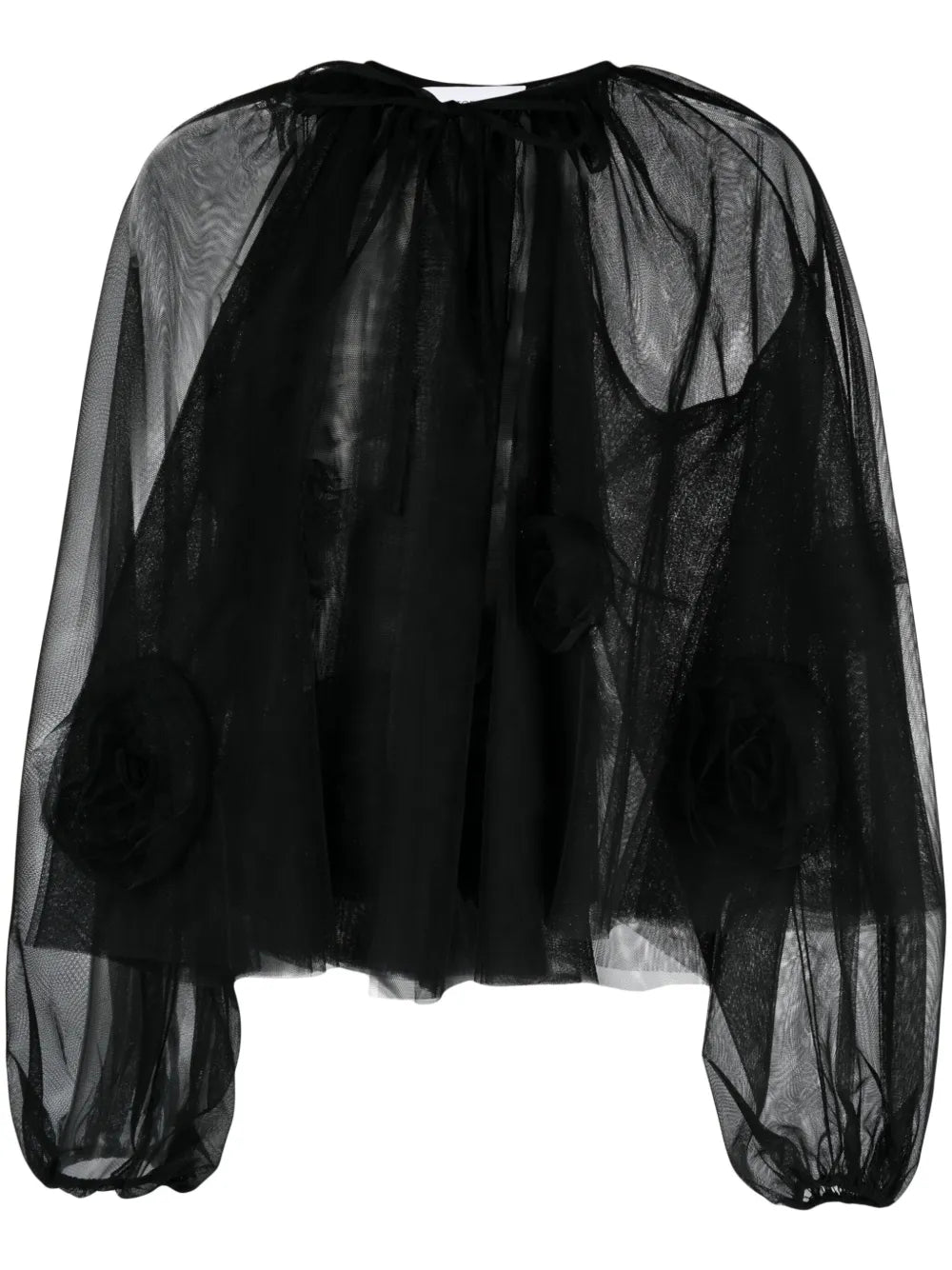 Semi-Sheer Tulle Top