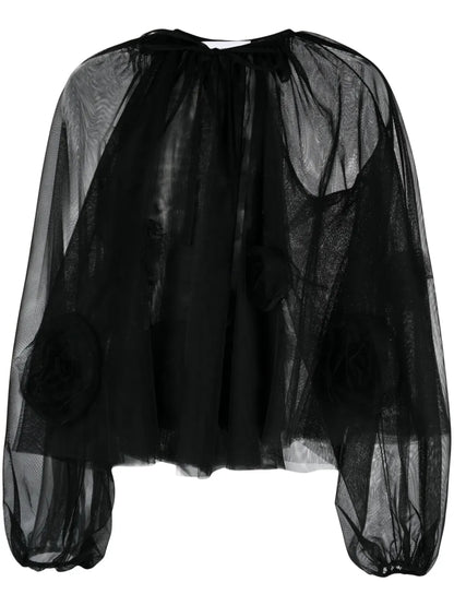 Semi-Sheer Tulle Top