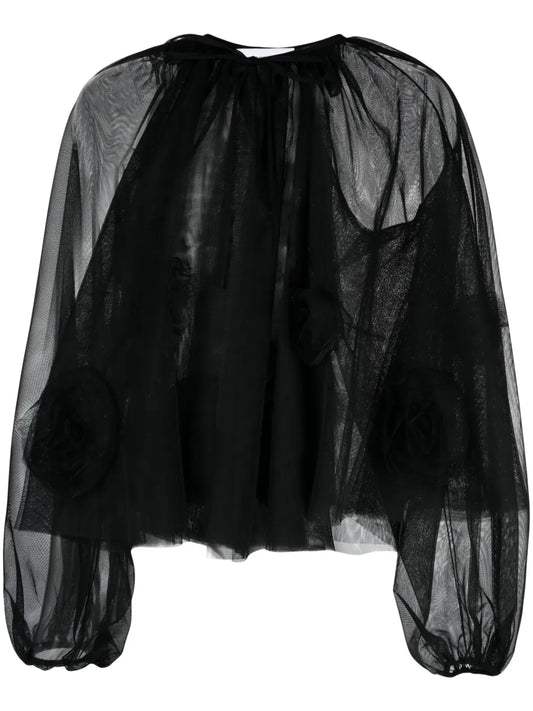 Semi-Sheer Tulle Top
