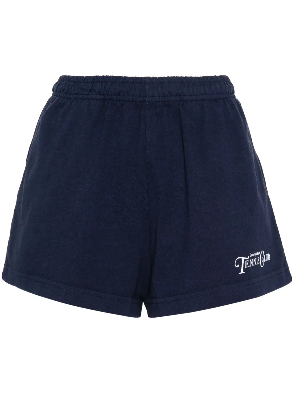 Tennis Club-Print Cotton Shorts