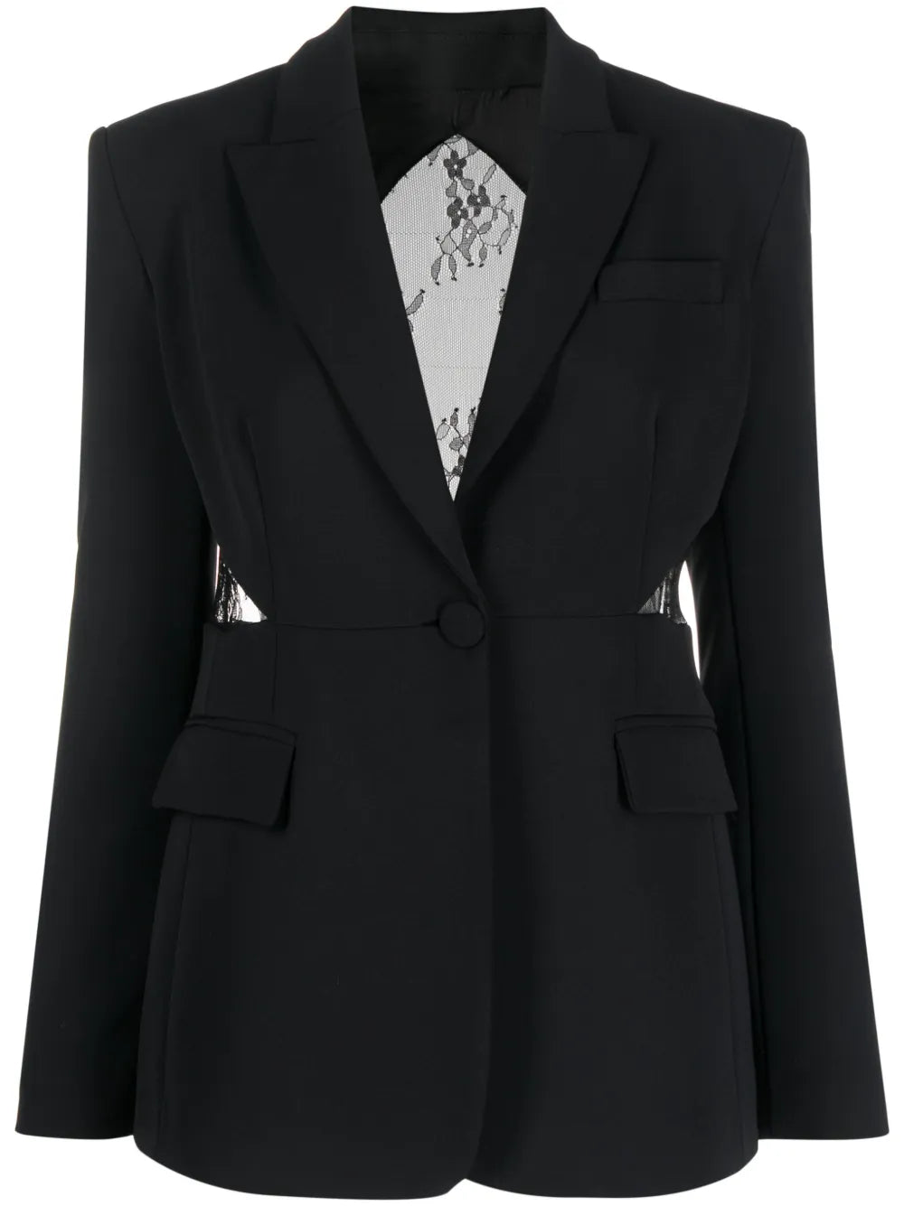 Lace-Panelled Blazer